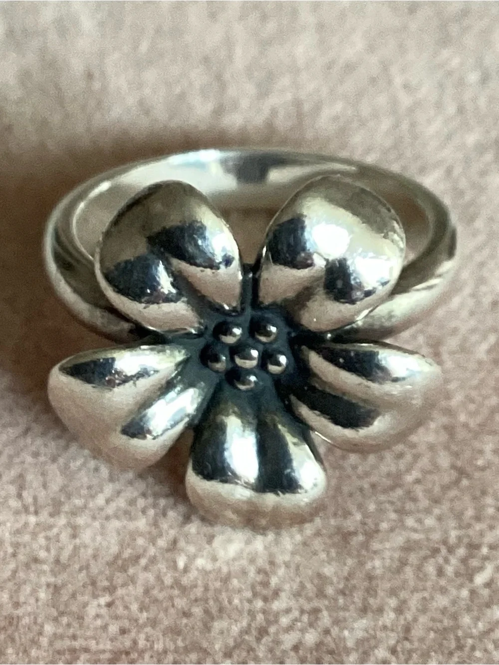 James Avery Silver Flower Ring Size 9